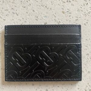 Burberry Black Embossed Leather Card Holder!! New without Tags!!!!